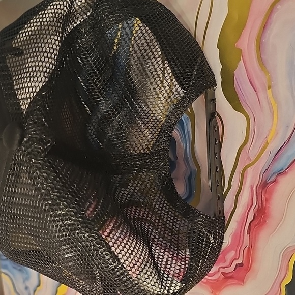 Black Cap with Colorful Embroidery - Picture 3 of 4